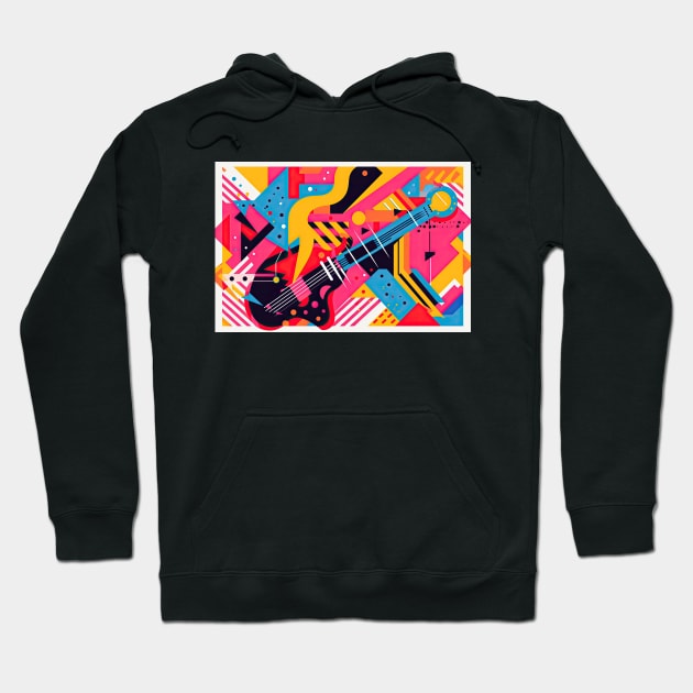 Memphis Design Rockabilly Abstract Hoodie by JensenArtCo